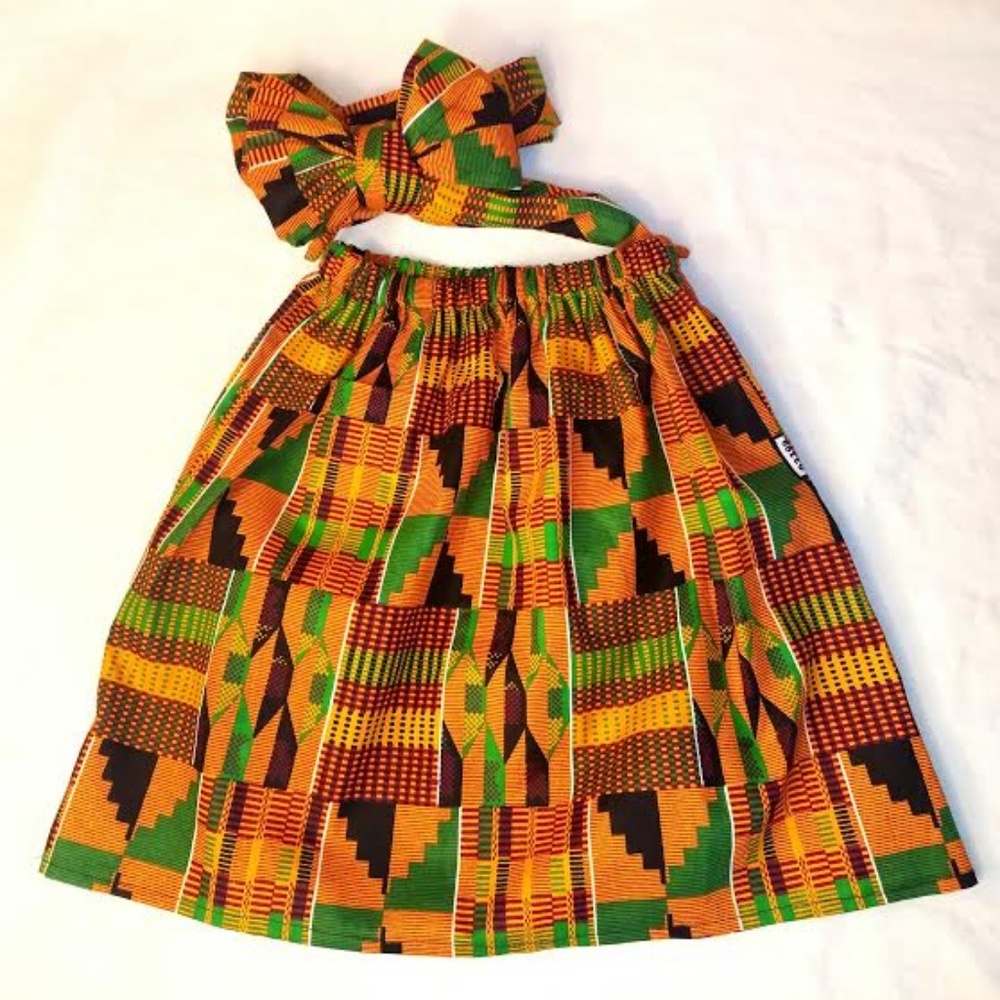 Kente skirt/African clothing/toddler clothing/